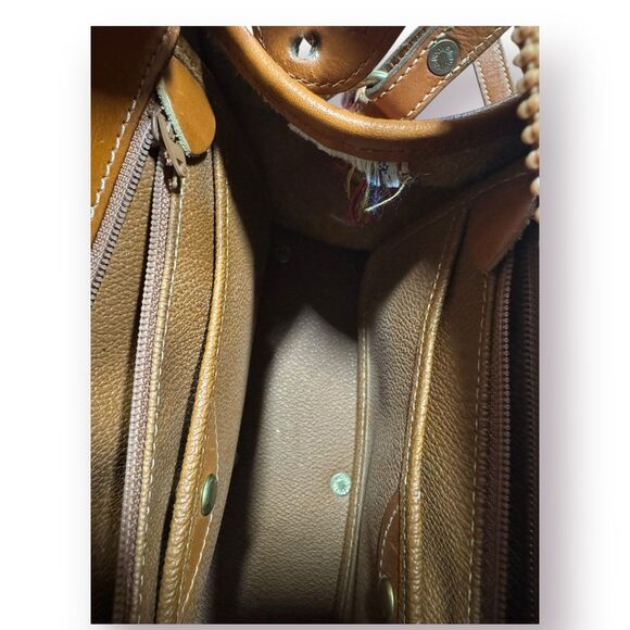 Dooney & Bourke Vintage Satchel Crossbody All‎ Weather Leather Acorn Brown - Picture 6 of 6